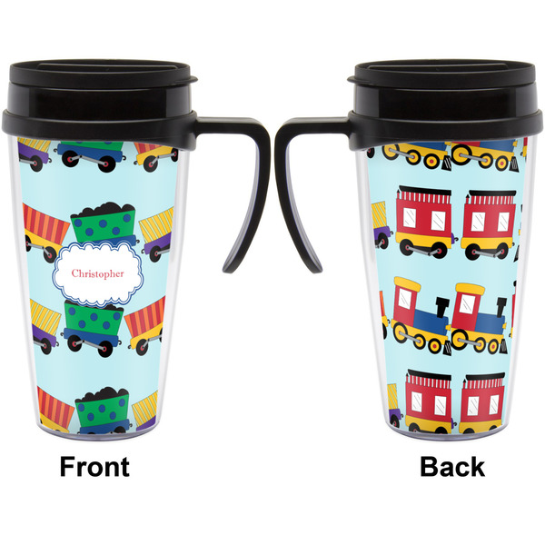 Trains Travel Mug with Black Handle - Approval