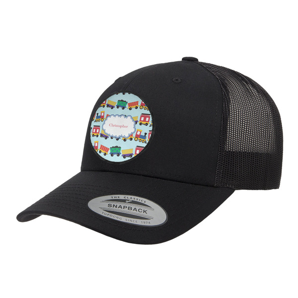 Custom Trains Trucker Hat - Black (Personalized)