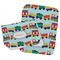Trains Two Rectangle Burp Cloths - Open & Folded