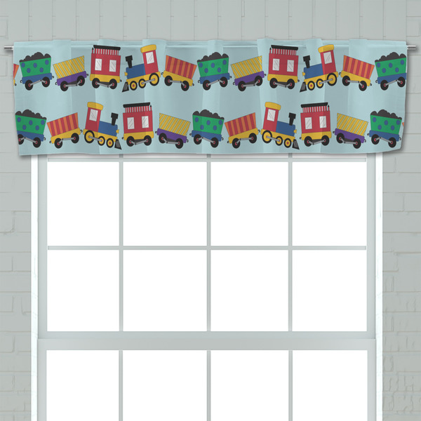 Trains Valance - Closeup on window