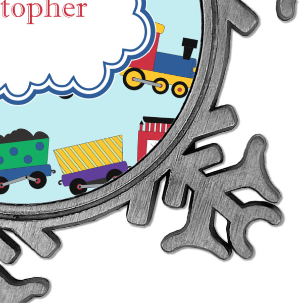 Trains Vintage Snowflake - Detail