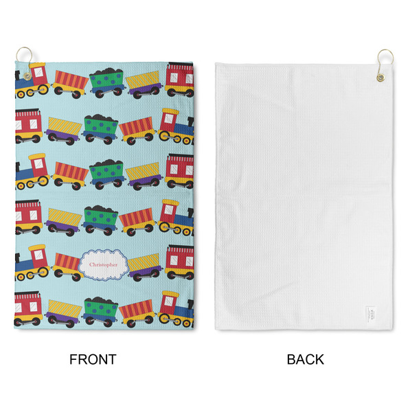 Trains Waffle Weave Golf Towel - Approval