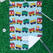 Trains Waffle Weave Golf Towel - In Context