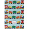Trains Waffle Weave Towel - Full Color Print - Approval Image