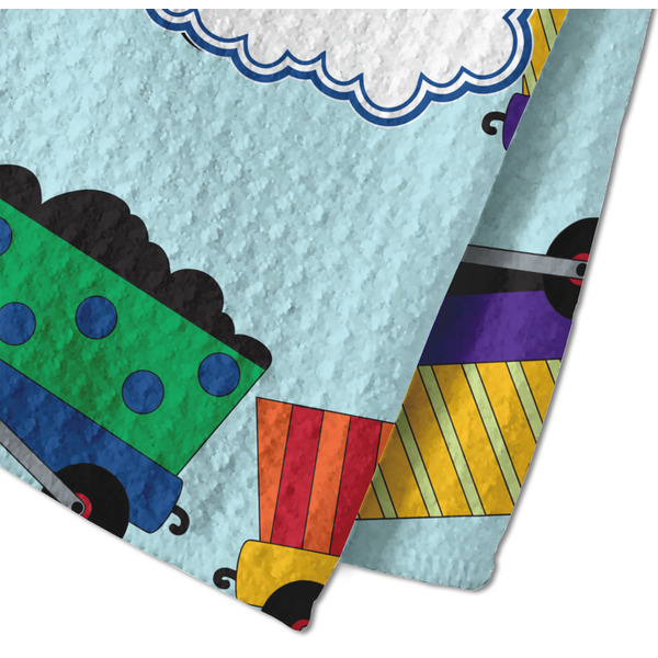 Trains Waffle Weave Towel - Closeup of Material Image