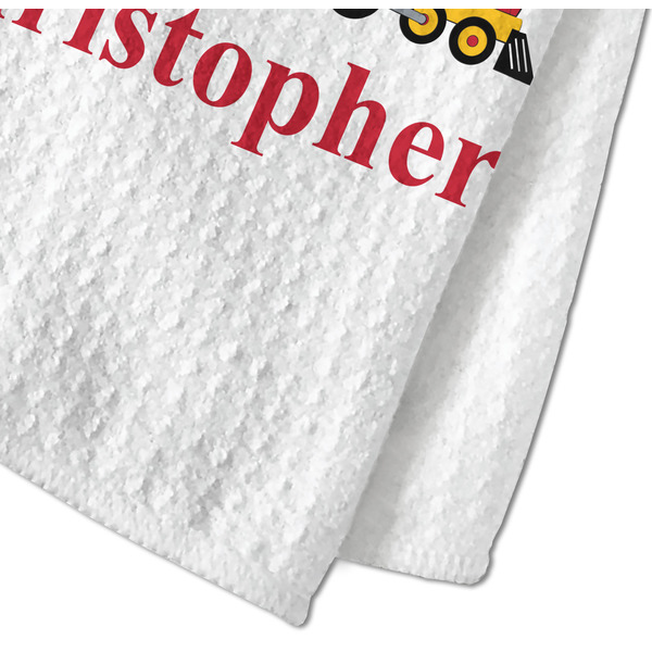 Trains Waffle Weave Towel - Closeup of Material Image