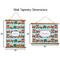 Trains Wall Hanging Tapestries - Parent/Sizing