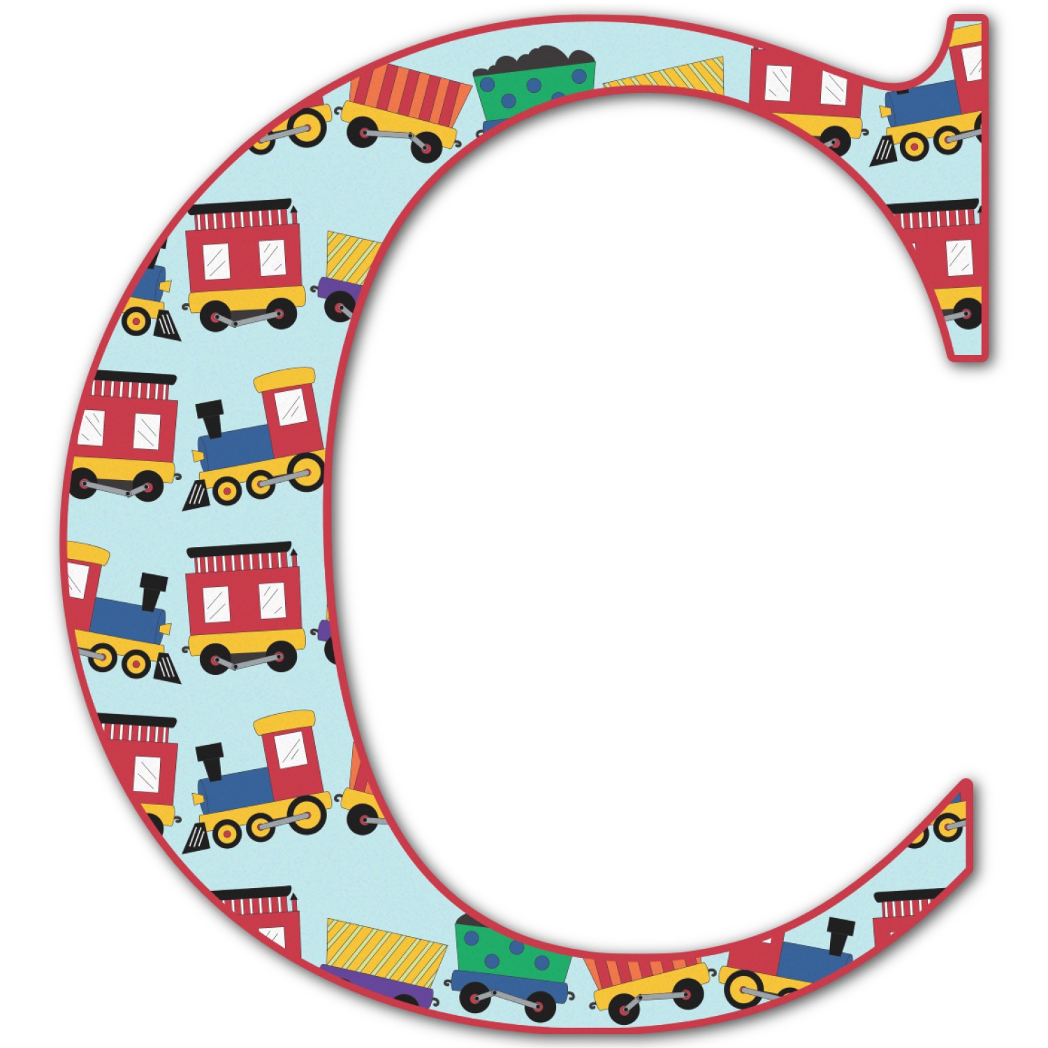 Trains Letter Decal Custom Sizes (Personalized) YouCustomizeIt