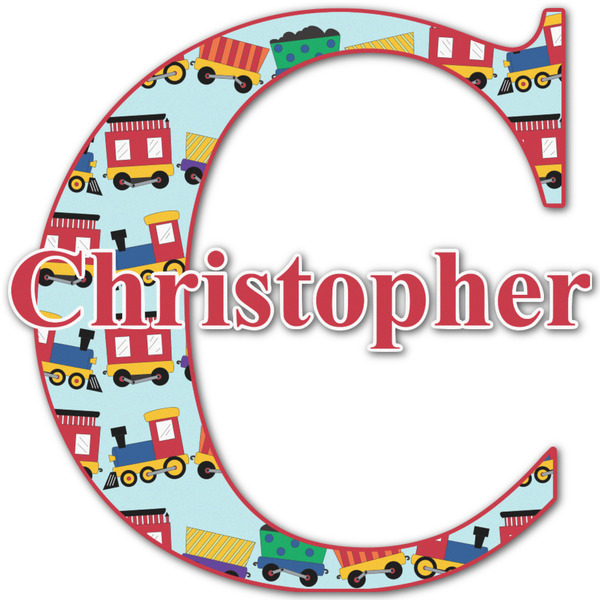 Custom Trains Name & Initial Decal - Up to 12"x12" (Personalized)