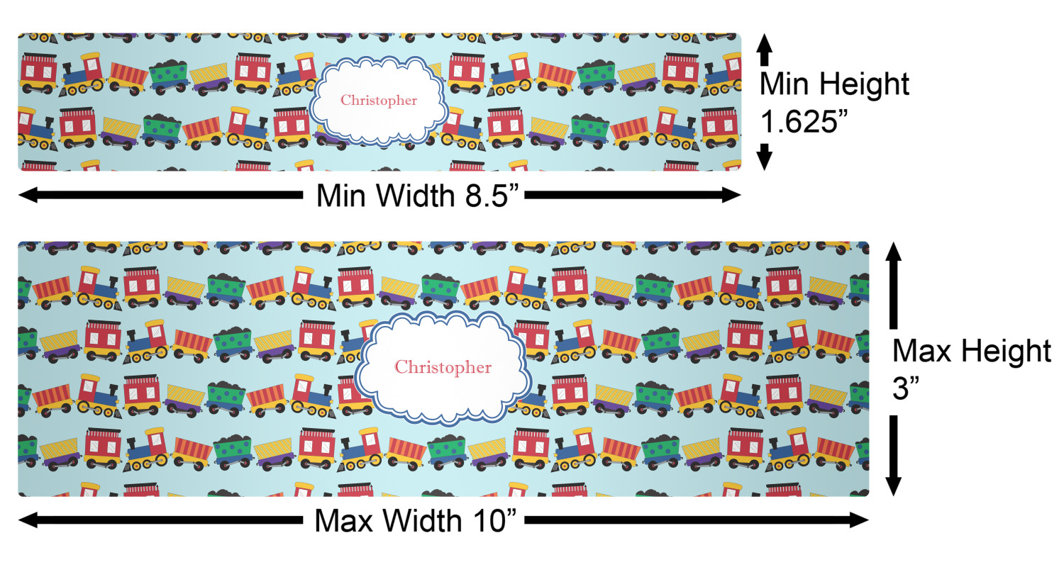 Custom Trains Water Bottle Labels Custom Sized (Personalized