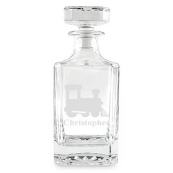 Trains Whiskey Decanter - 26 oz Square (Personalized)
