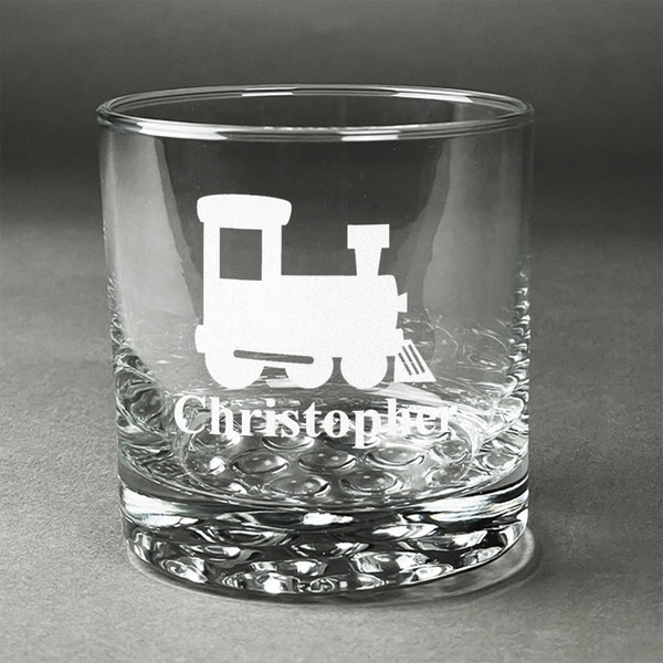 Custom Trains Whiskey Glass - Engraved (Personalized)