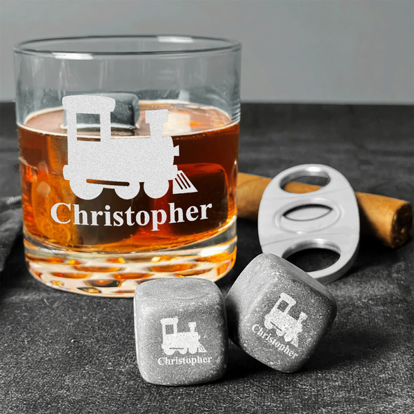 Trains Whiskey Stones - Set of 9 - In Context