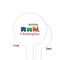 Trains White Plastic 4" Food Pick - Round - Single Sided - Front & Back