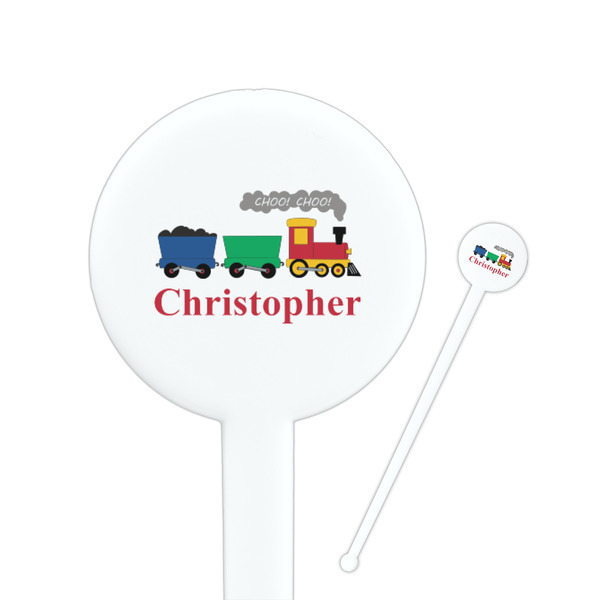 Custom Trains Round Plastic Stir Sticks (Personalized)