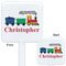 Trains White Plastic Stir Stick - Double Sided - Approval