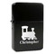 Trains Windproof Lighter - Black - Double Sided (Personalized)