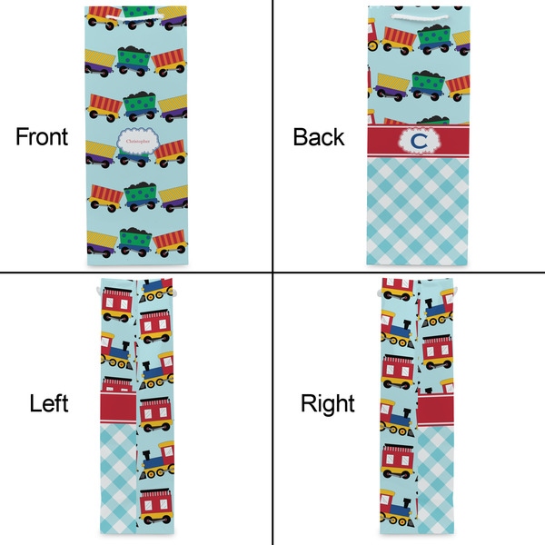 Trains Wine Gift Bag - Gloss - Approval