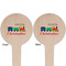 Trains Wooden 4" Food Pick - Round - Double Sided - Front & Back