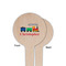 Trains Wooden 4" Food Pick - Round - Single Sided - Front & Back