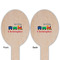 Trains Wooden Food Pick - Oval - Double Sided - Front & Back