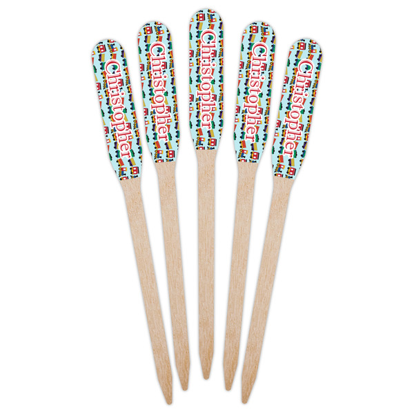 Trains Wooden Food Pick - Paddle - Fan View