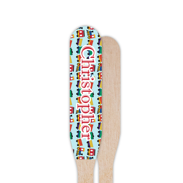 Trains Wooden Food Pick - Paddle - Single Sided - Front & Back