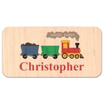 Trains Genuine Maple or Cherry Wood Sticker (Personalized)