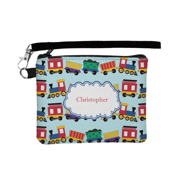 Custom Trains Wristlet ID Case w/ Name or Text