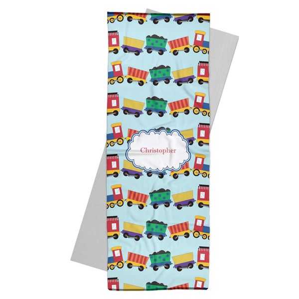 Custom Trains Yoga Mat Towel (Personalized)
