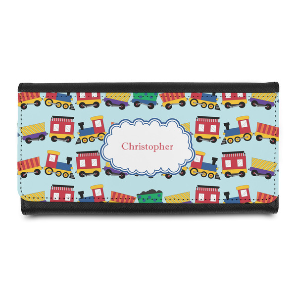 Custom Trains Leatherette Ladies Wallet (Personalized)
