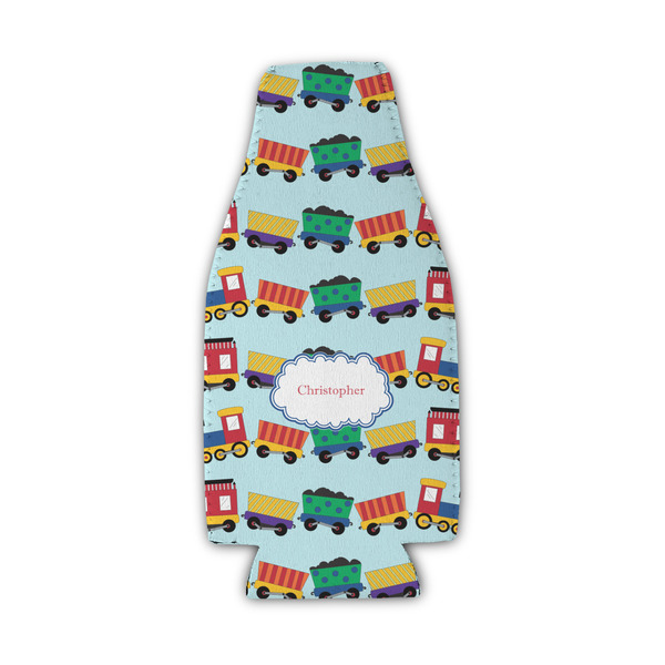 Custom Trains Zipper Bottle Cooler (Personalized)