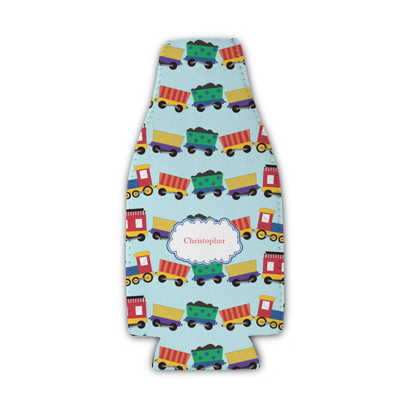 Trains Zipper Bottle Cooler - Set of 4 - FRONT
