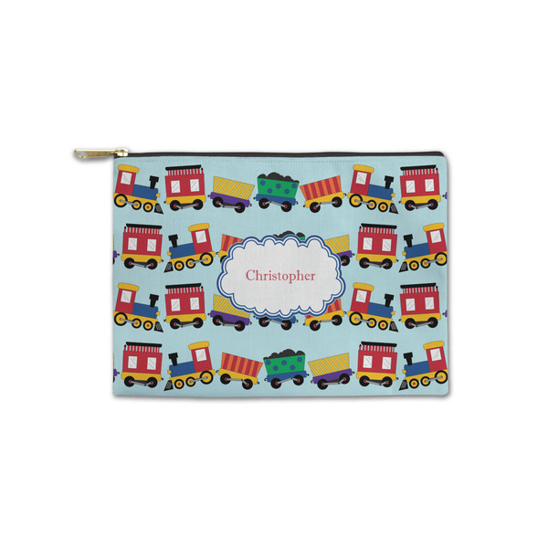 Custom Trains Zipper Pouch - Small - 8.5"x6" (Personalized)