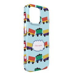 Trains iPhone Case - Plastic - iPhone 13 Pro Max (Personalized)