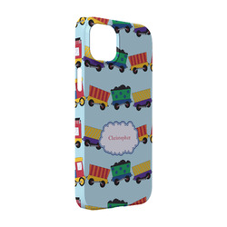 Trains iPhone Case - Plastic - iPhone 14 Pro (Personalized)