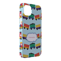Trains iPhone Case - Plastic - iPhone 14 Pro Max (Personalized)