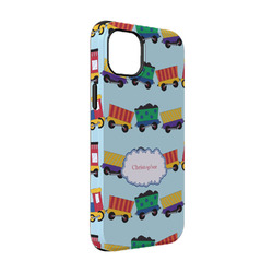 Trains iPhone Case - Rubber Lined - iPhone 14 Pro (Personalized)