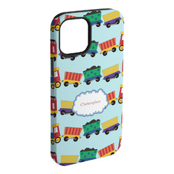 Trains iPhone Case - Rubber Lined - iPhone 15 Plus (Personalized)