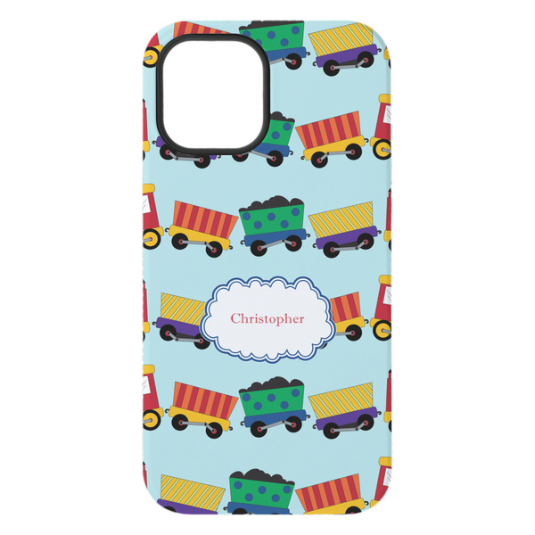 Trains iPhone 15 Plus Tough Case - Back