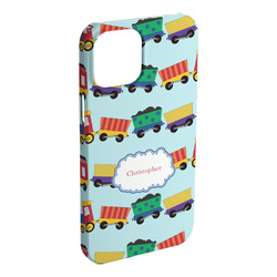 Trains iPhone Case - Plastic - iPhone 15 Pro Max (Personalized)