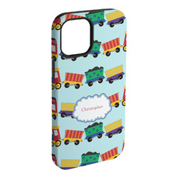 Trains iPhone Case - Rubber Lined - iPhone 15 Pro Max (Personalized)