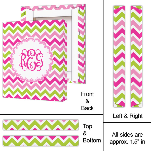 Pink & Green Chevron 11x14 - Canvas Print - Approval