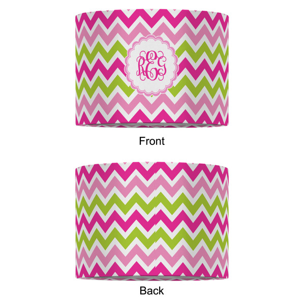 Pink & Green Chevron 12" Drum Lampshade - APPROVAL (Fabric)