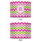 Pink & Green Chevron 12" Drum Lampshade - APPROVAL (Fabric)