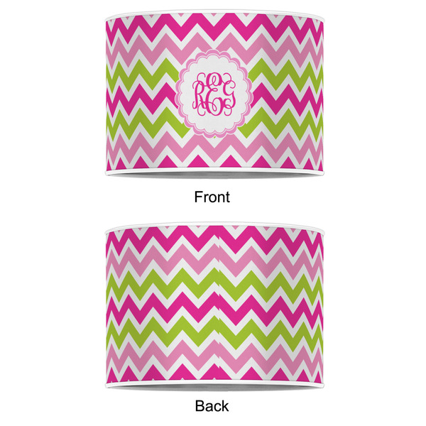 Pink & Green Chevron 12" Drum Lampshade - APPROVAL (Poly Film)