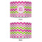 Pink & Green Chevron 12" Drum Lampshade - APPROVAL (Poly Film)