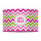 Pink & Green Chevron 12" Drum Lampshade - FRONT (Fabric)