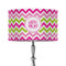 Pink & Green Chevron 12" Drum Lamp Shade - Fabric (Personalized)