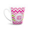 Pink & Green Chevron 12 Oz Latte Mug - Front